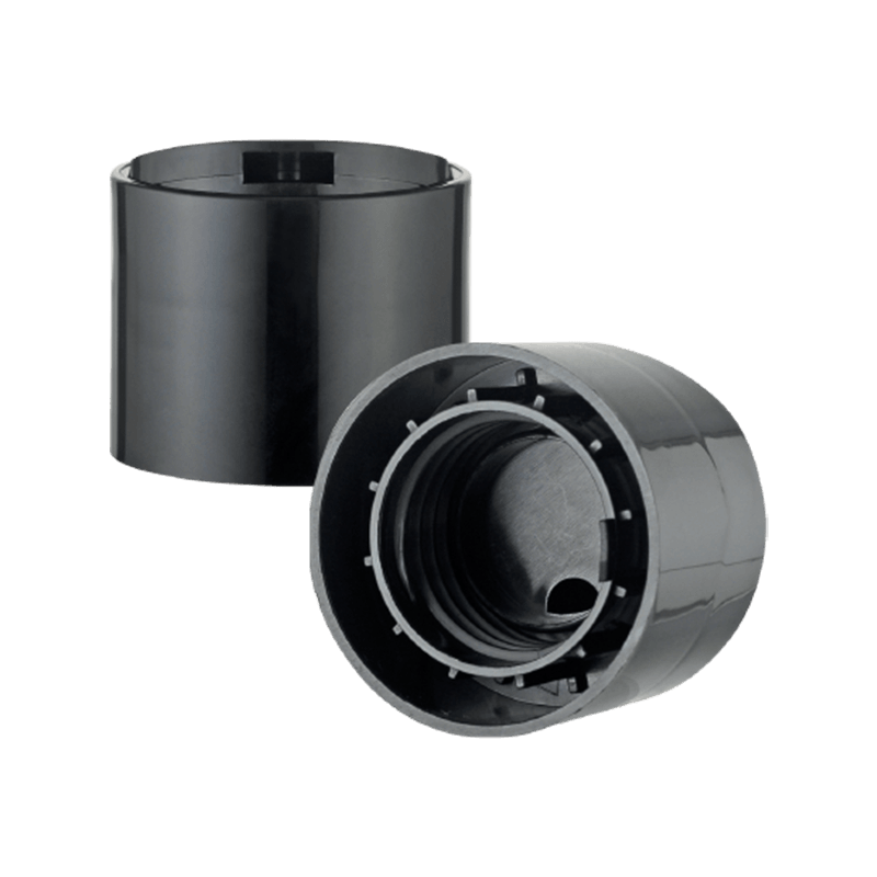 Nắp trên đĩa nhựa pp đen đựng chất tẩy rửa